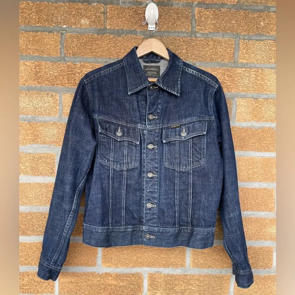 G-Star RAW Slim Tailor 3D Vtg Med Aged Jean Jacket 44/L